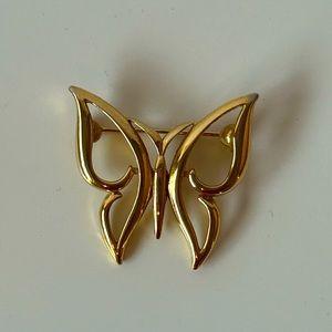 Trifari Vintage Butterfly Gold Tone Brooch/Pin